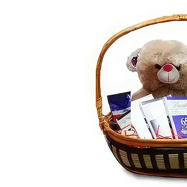 Ad Dilam blomster- Teddybjørn og sjokolade Blomsterarrangementer bukett