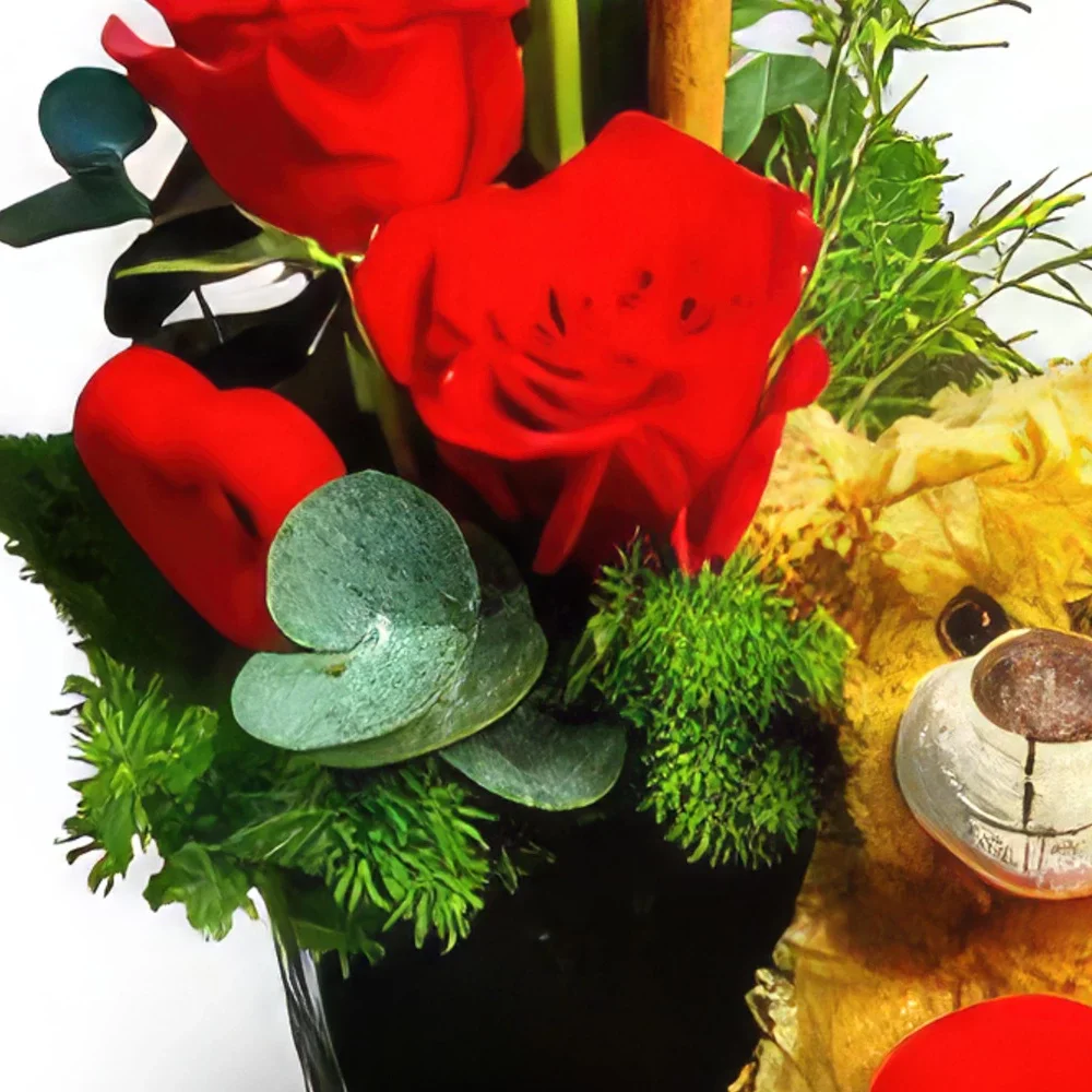 Cascais Blumen Florist- Glückliches Mädchen Bouquet/Blumenschmuck