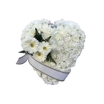 Alla andra städer blommor- vitt hjärta Bukett/blomsterarrangemang