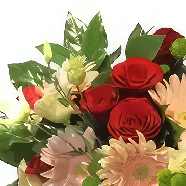 Polen Blumen Florist- Grüne Anordnung Bouquet/Blumenschmuck
