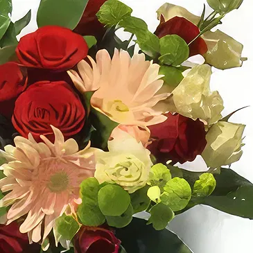 Polen Blumen Florist- Grüne Anordnung Bouquet/Blumenschmuck