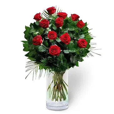 Cala Llonga flowers  -  Classic Red Rose Ensemble Flower Bouquet/Arrangement