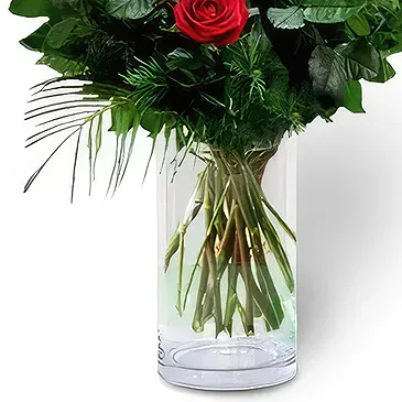 Cala Llonga flowers  -  Classic Red Rose Ensemble Flower Bouquet/Arrangement