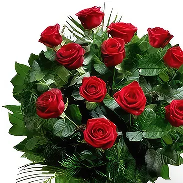 Cala Llonga flowers  -  Classic Red Rose Ensemble Flower Bouquet/Arrangement