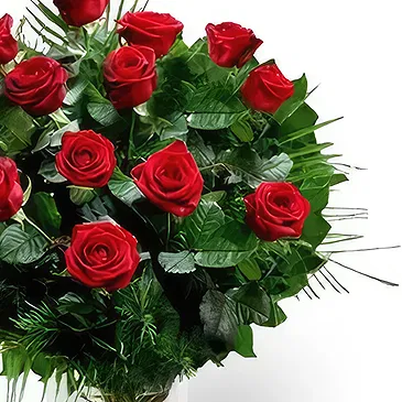 Cala Llonga flowers  -  Classic Red Rose Ensemble Flower Bouquet/Arrangement