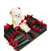 Sitrah Online Florist - Teddy & Roses Bukett