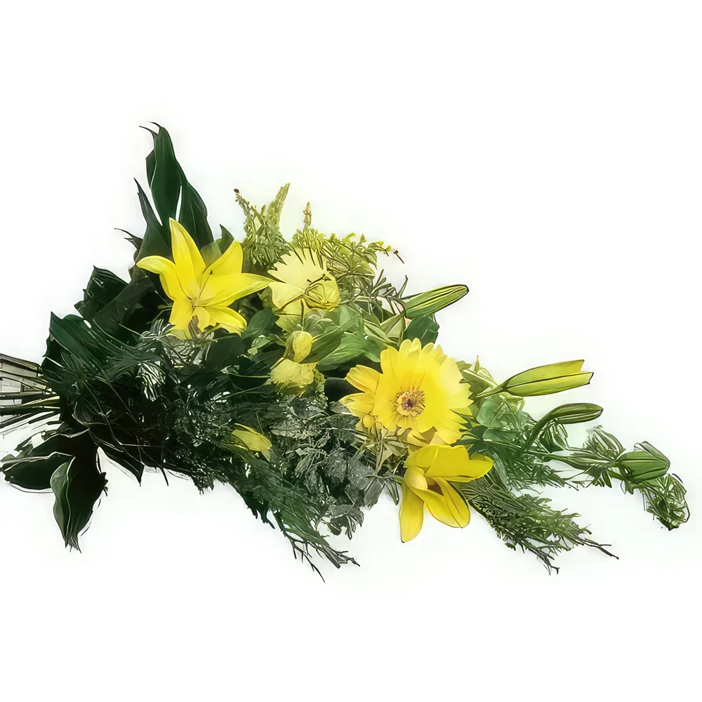 Бордо цветя- Поклон траурен венец Букет/договореност цвете
