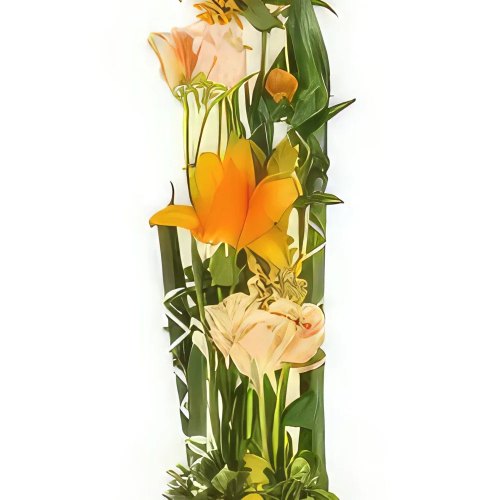fleuriste fleurs de Paris- Composition en hauteur Unique Bouquet/Arrangement floral