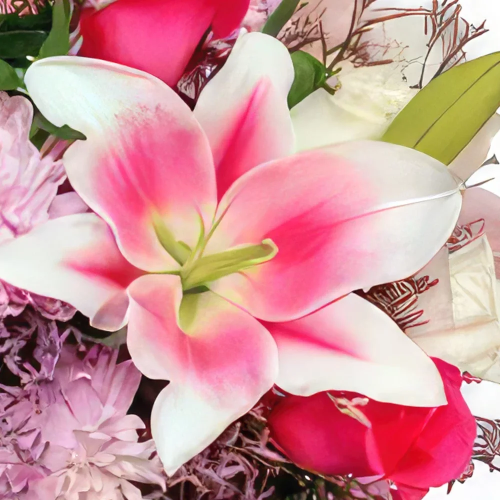 מדריד פרחים- קופסת מג'סטיק זר פרחים/סידור פרחים