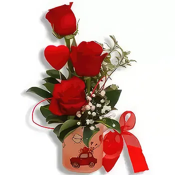 Braga flowers  -  Love mug Flower Delivery