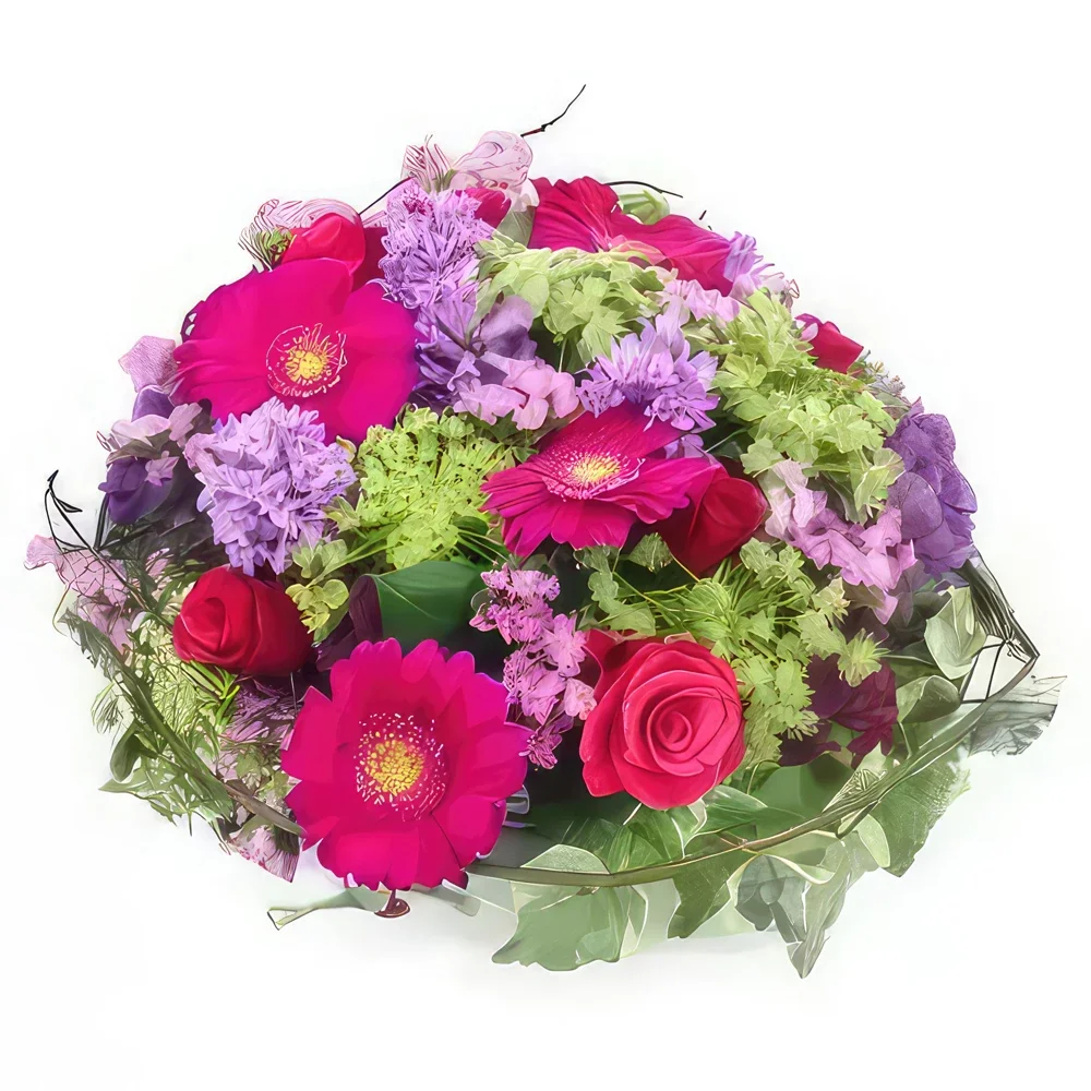 fleuriste fleurs de Bordeaux- Composition florale fuchsia & mauve Vancouver Bouquet/Arrangement floral