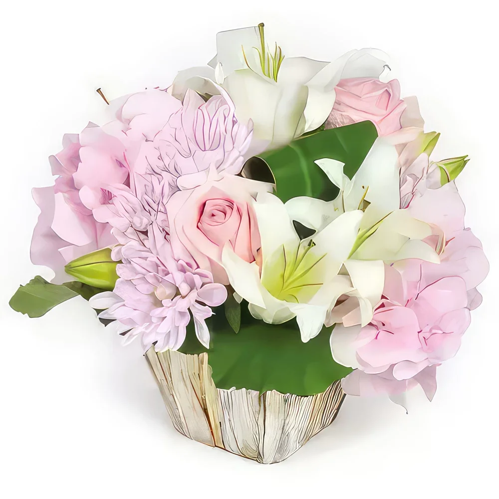 flores Marsella floristeria -  Arreglo floral de terciopelo rosa Ramo de flores/arreglo floral