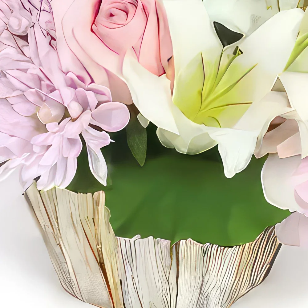 fleuriste fleurs de Bordeaux- Composition de fleurs Velour Rose Bouquet/Arrangement floral