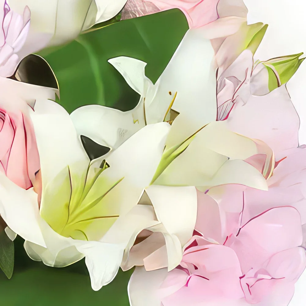 flores Nantes floristeria -  Arreglo floral de terciopelo rosa Ramo de flores/arreglo floral