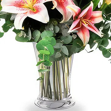 Greece flowers  -  WOMAN in PINK Flower Bouquet/Arrangement