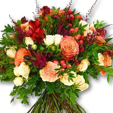 United Arab Emirates flowers  -  Warm Peach and Pink Floral Bouquet Flower Bouquet/Arrangement