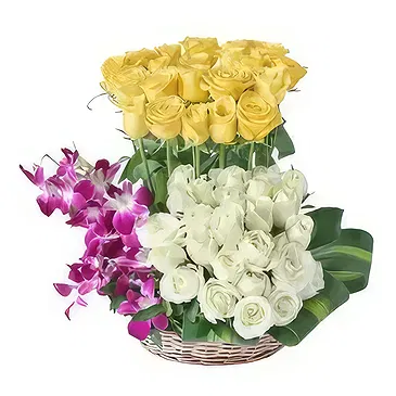 Ad Dilam blomster- Sunny Basket Blomsterarrangementer bukett