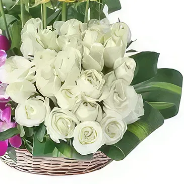 Ad Dilam blomster- Sunny Basket Blomsterarrangementer bukett