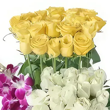 Ad Dilam blomster- Sunny Basket Blomsterarrangementer bukett