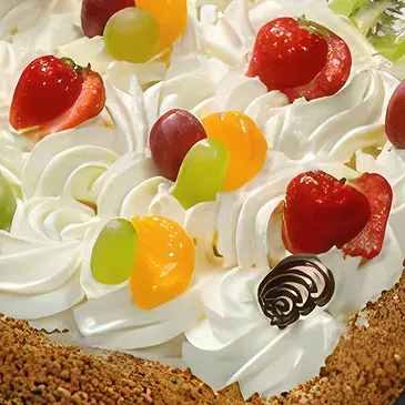 Amsterdam Blumen Florist- Schlagsahne-Torte „Vollfrucht“ Bouquet/Blumenschmuck