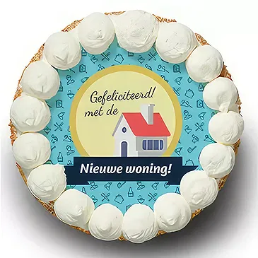 Schoondijke flowers  -  Whipped cream cake 'New Home' Flower Bouquet/Arrangement