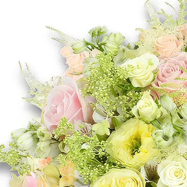 fleuriste fleurs de Ville internet de Dubaï- Bouquet de roses de jardin blanches et blush Bouquet/Arrangement floral
