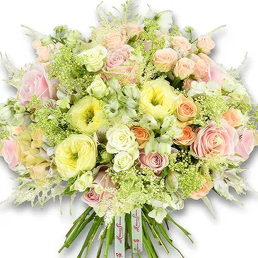 fleuriste fleurs de Ville internet de Dubaï- Bouquet de roses de jardin blanches et blush Bouquet/Arrangement floral