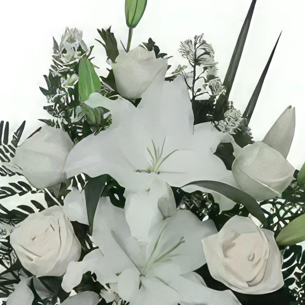 Berlin kwiaty- Piękna biała Bukiet ikiebana