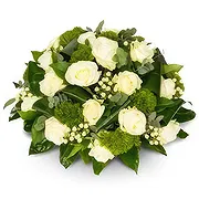 Amsterdam-Zuidoost online Florist - White Biedermeier with green Bouquet