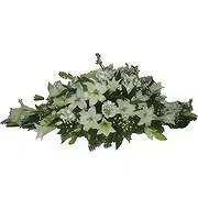 Bau online Blomsterhandler - Hvid Casket Spray Buket