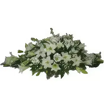 Ayer Puteh blomster- Hvid Casket Spray Blomst Levering