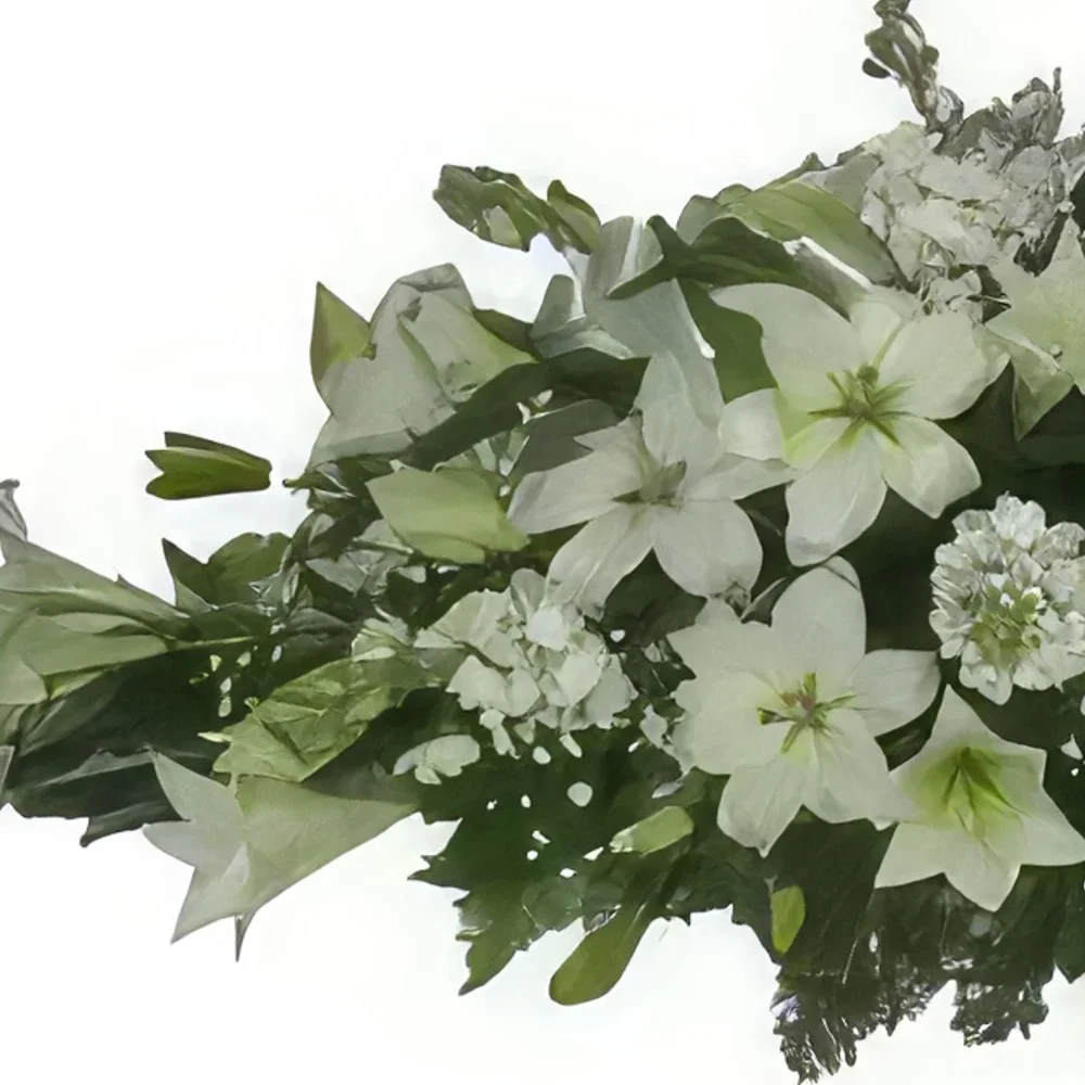 flores Copenhague floristeria -  Ramo blanco para ataúd Ramo de flores/arreglo floral