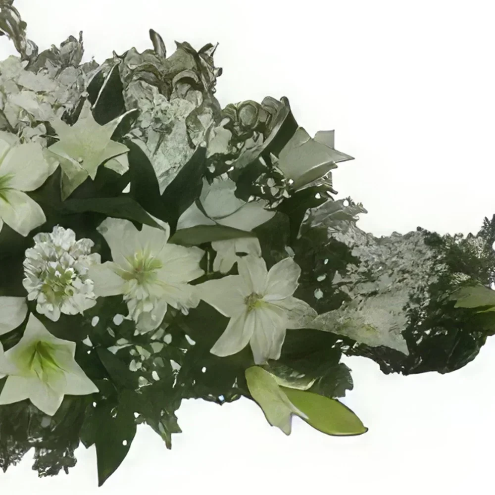 Krakkó-virágok- Fehér koporsót Spray Virágkötészeti csokor
