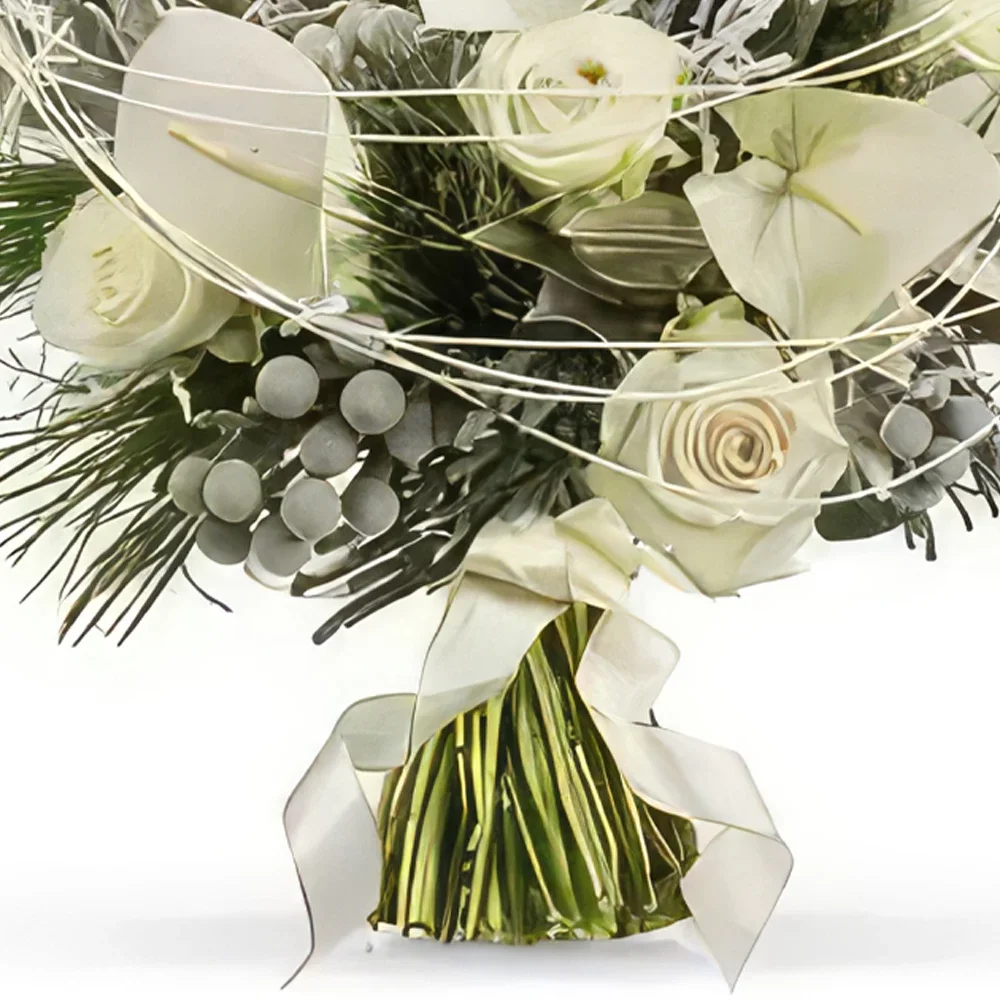 Rome flowers  -  White Christmas Flower Bouquet/Arrangement