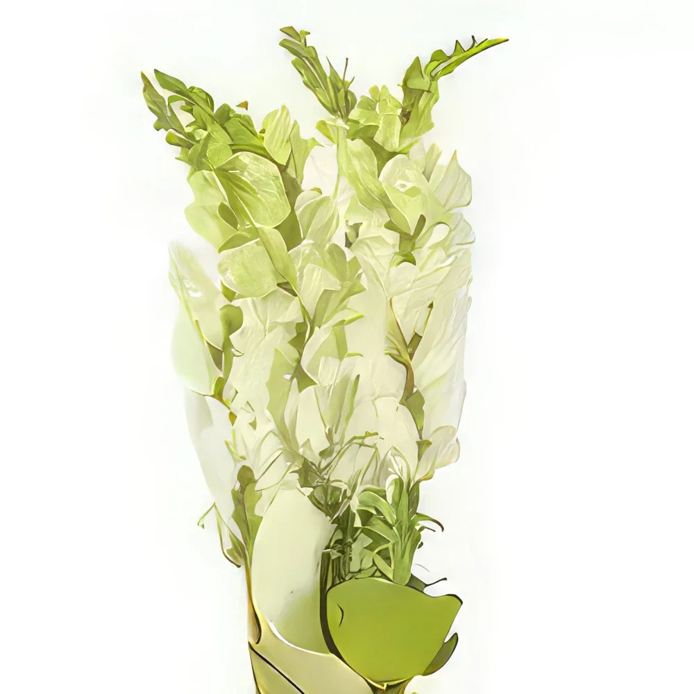 Pau-virágok- Fehér kompozíció Sissi Virágkötészeti csokor