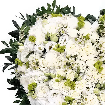 Verossaz flowers  -  White Heart Flower Bouquet/Arrangement