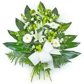 Aurignac flowers  -  White flower wreath Delivery