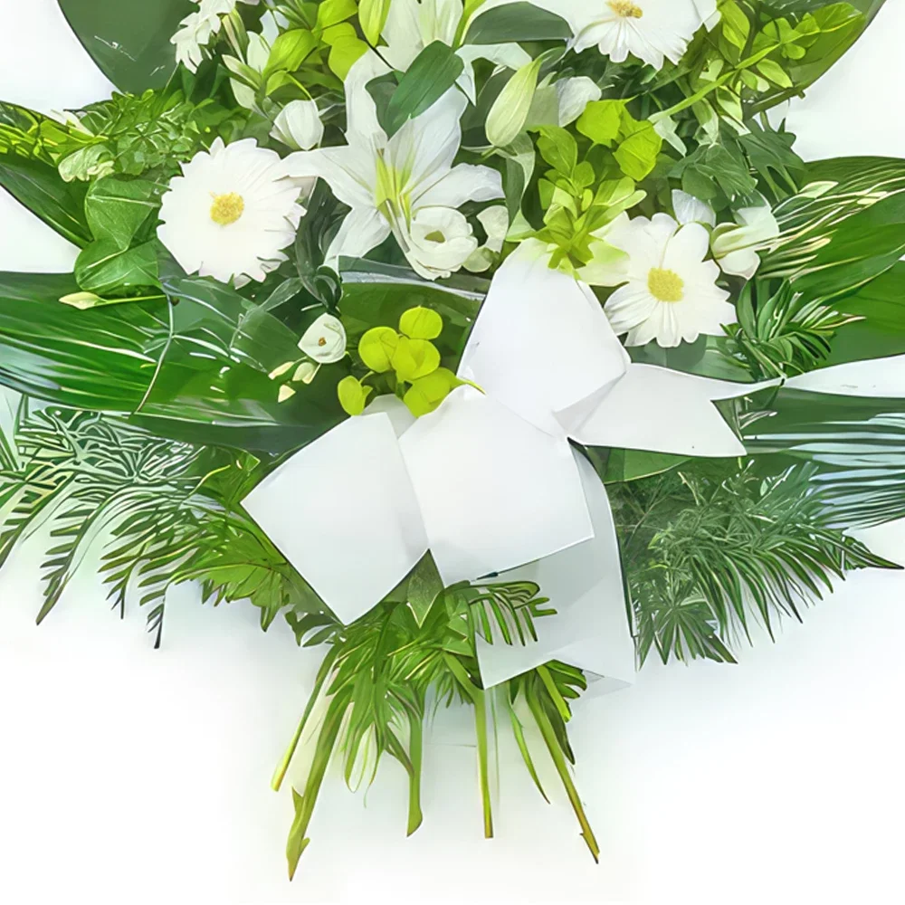 Kiva kukat- Valkoinen kukka seppele Kukka kukkakimppu