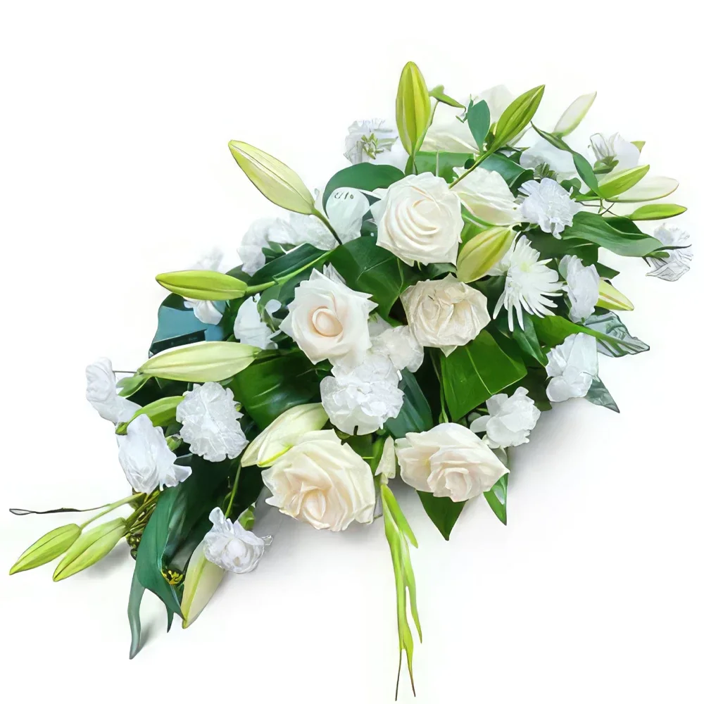 Ibiza kvety- Biele kvety Aranžovanie kytice