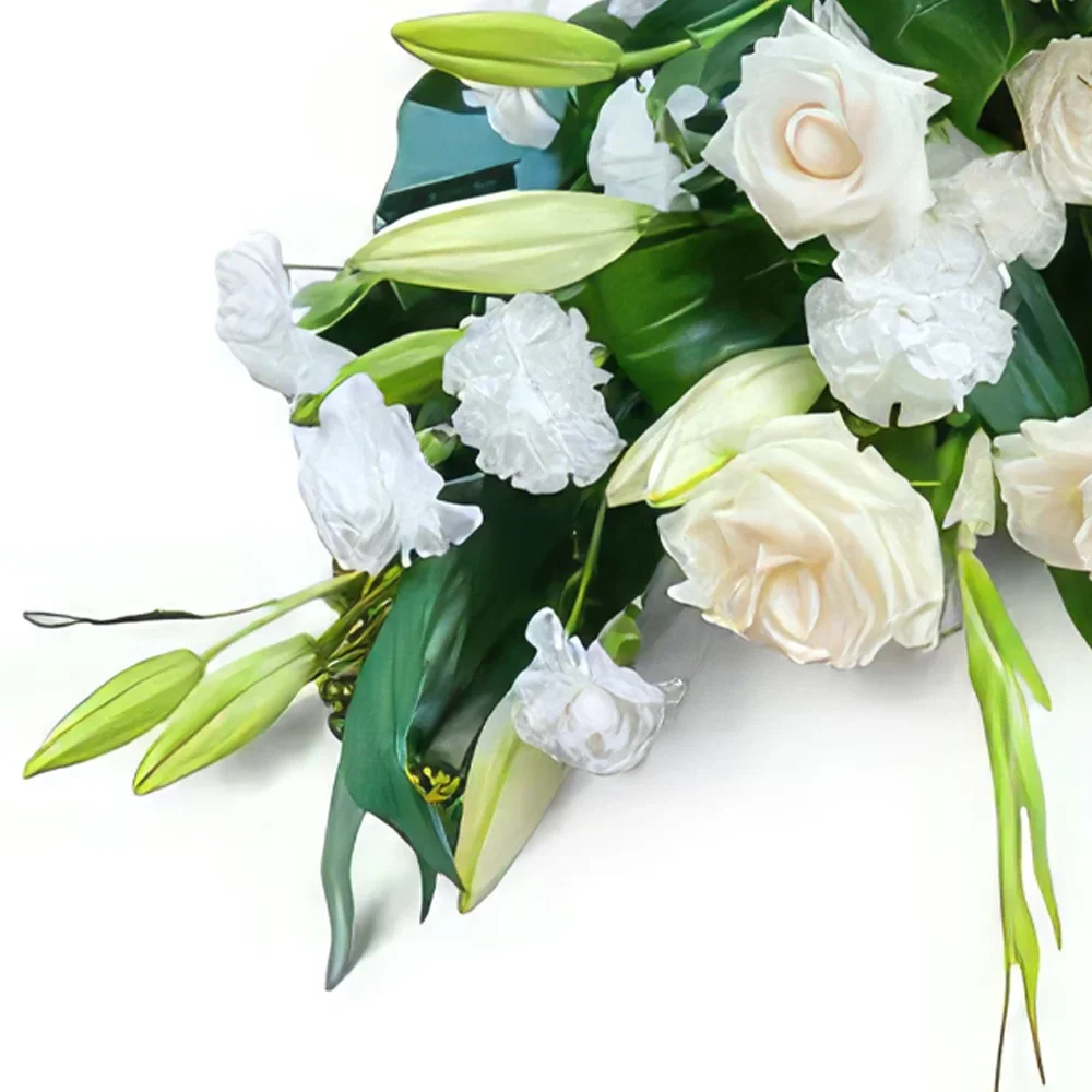 Ibiza kvety- Biele kvety Aranžovanie kytice