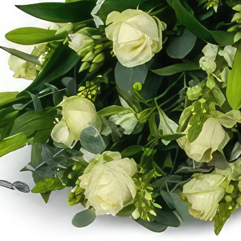 Groningen cvijeća- Bijeli pogrebni buket Cvjetni buket/aranžman