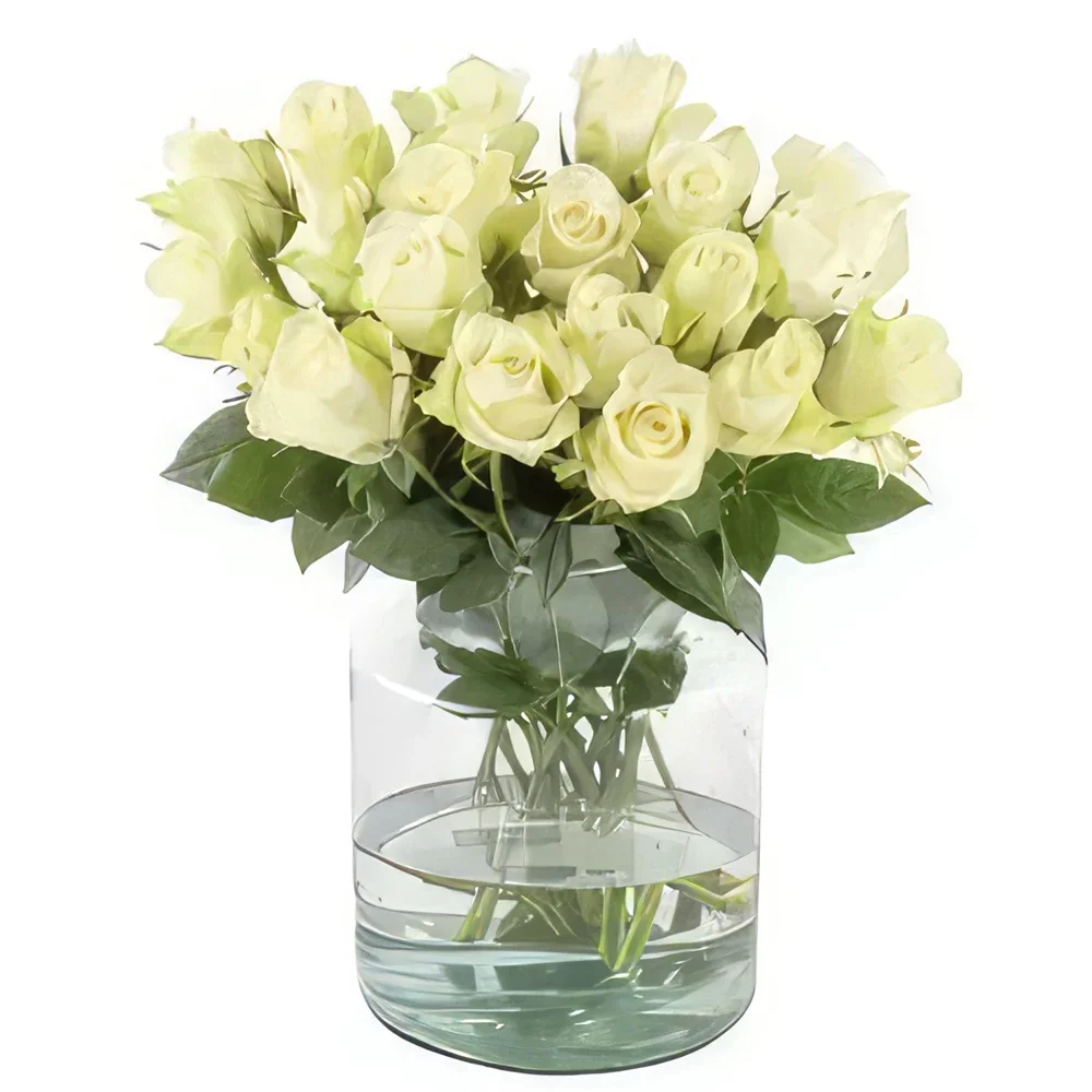 flores de Dusseldorf- Inocência branca Bouquet/arranjo de flor