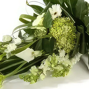 Kolding blomster- Begravelse buket hvid Blomst buket/Arrangement