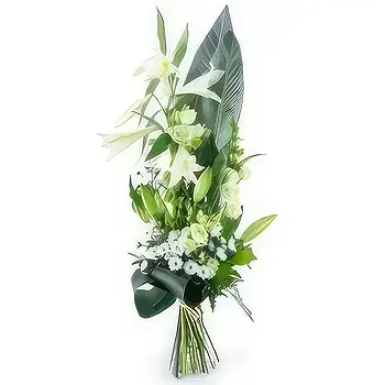 Aurignac flowers  -  White mourning bouquet, Condolences Flower Delivery