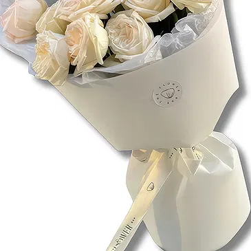 Garhoud flowers  -  White O'Hara Roses Bouquet Flower Bouquet/Arrangement