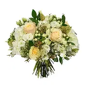 Leicester online Florist - White & Peach Bliss Bouquet