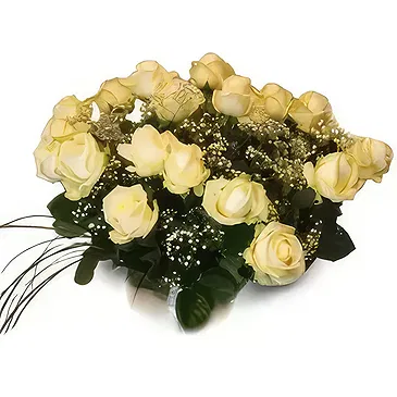 Wroclaw flowers  -  White Arrangement 3 Flower Bouquet/Arrangement