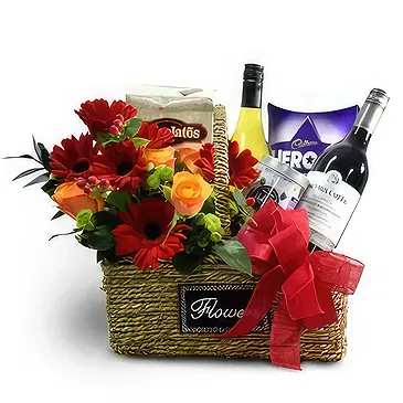 Buangkok flowers  -  Floral Decorated Christmas Hamper Flower Bouquet/Arrangement