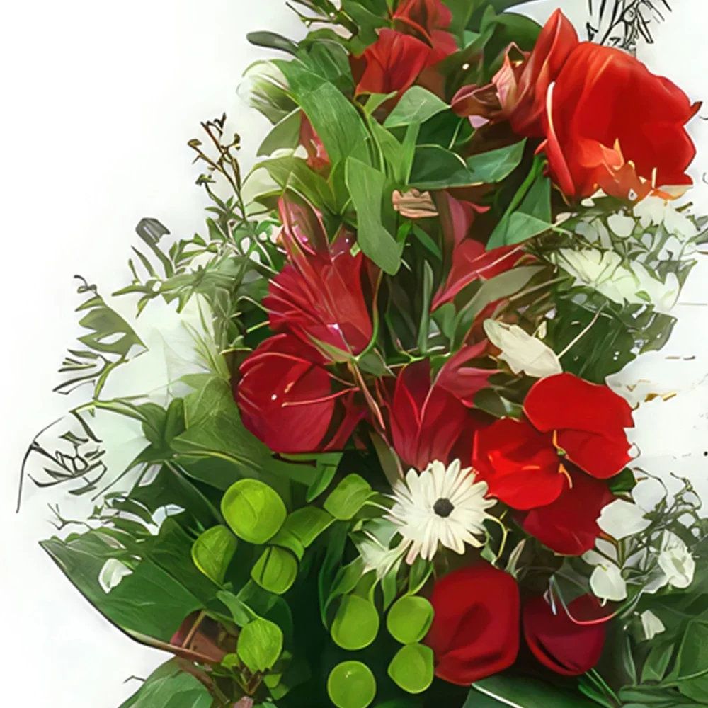 fiorista fiori di bordò- Ghirlanda in mano Ovidio Bouquet floreale