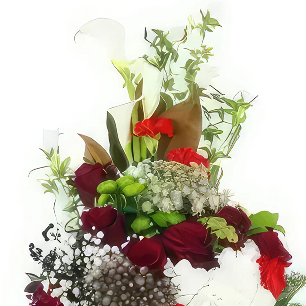 Pau bunga- Kalungan bunga dengan tangan Hermès Sejambak/gubahan bunga